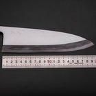 Deba Blue Steel #1 Hon-Kasumi Büffelhorn und Teakholz Griff 195mm-[Musashi]-[Japan-Küchenmesser]