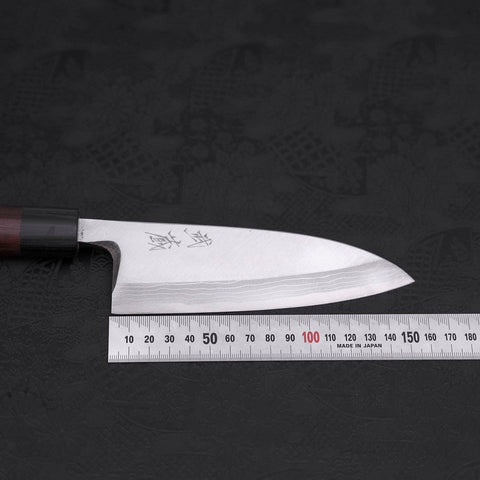 Deba Blue Steel #2 Damast Rosenholz Griff 150mm-[Musashi]-[Japan-Küchenmesser]