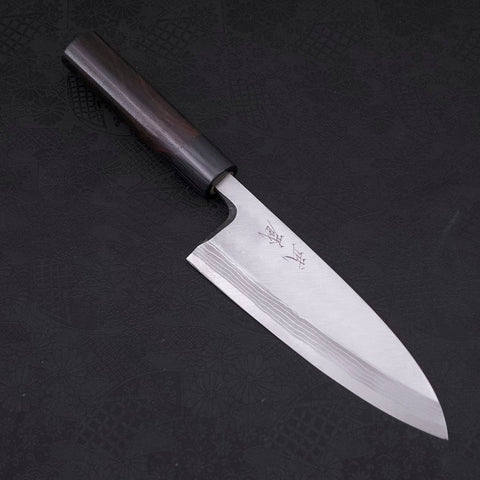 Deba Blue Steel #2, Damast Rosenholz Griff, 165mm-[Musashi]-[Japan-Küchenmesser]