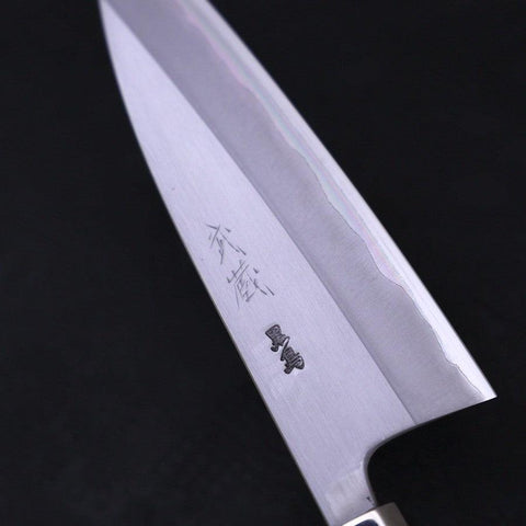 Deba Blue Steel #2 Edelstahlummantelung Walnussholz Griff 165mm-[Musashi]-[Japan-Küchenmesser]