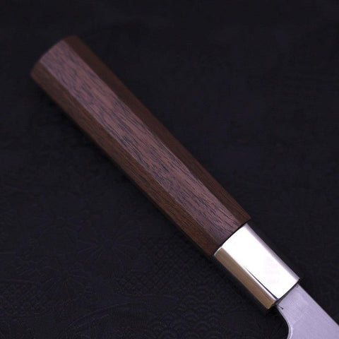 Deba Blue Steel #2 Edelstahlummantelung Walnussholz Griff 165mm-[Musashi]-[Japan-Küchenmesser]