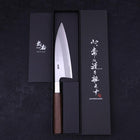 Deba Blue Steel #2 Edelstahlummantelung Walnussholz Griff 165mm-[Musashi]-[Japan-Küchenmesser]