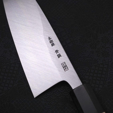 Deba Blue Steel #2, Kasumi Büffelhorn und Magnolie Griff, 165mm-[Musashi]-[Japan-Küchenmesser]