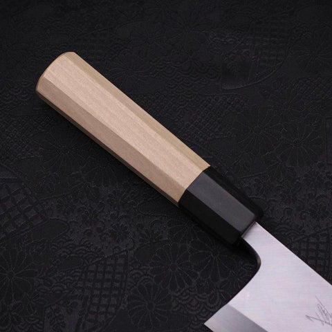 Deba Blue Steel #2, Kasumi Büffelhorn und Magnolie Griff, 165mm-[Musashi]-[Japan-Küchenmesser]