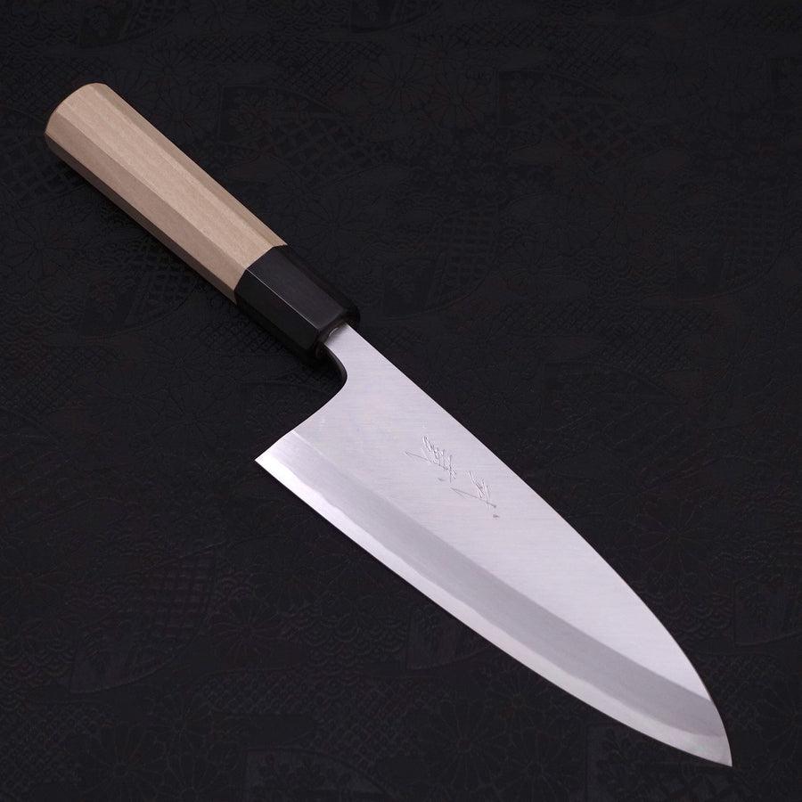 Deba Blue Steel #2 Kasumi Büffelhorn und Magnolienholz Griff 165mm-[Musashi]-[Japan-Küchenmesser]