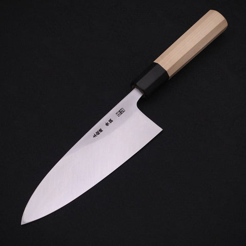 Deba Blue Steel #2 Kasumi Büffelhorn und Magnolienholz Griff 180mm-[Musashi]-[Japan-Küchenmesser]