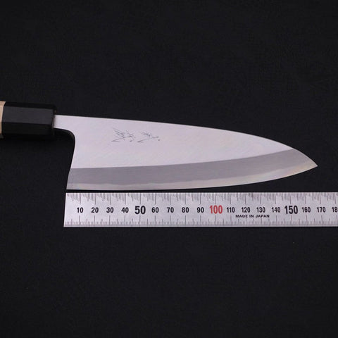 Deba Blue Steel #2 Kasumi Büffelhorn und Magnolienholz Griff 180mm-[Musashi]-[Japan-Küchenmesser]