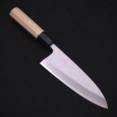 Deba Blue Steel #2 Kasumi Büffelhorn und Magnolienholz Griff 180mm-[Musashi]-[Japan-Küchenmesser]