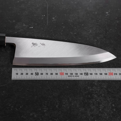 Deba Blue Steel #2 Kasumi Büffelhorn und Magnolienholz Griff 210mm-[Musashi]-[Japan-Küchenmesser]