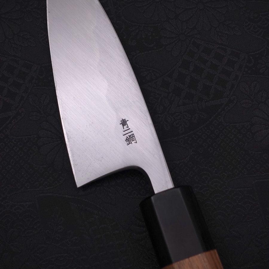 Deba Blue Steel #2 Kasumi Walnut Handle 120mm (4.7”)-[Musashi]-[Japanese-Kitchen-Knives]