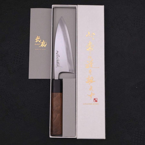 Deba Blue Steel #2 Kasumi Walnussholz Griff 135mm-[Musashi]-[Japan-Küchenmesser]