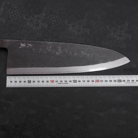 Deba Blue Steel #2 Kurouchi Büffelhorn und Ebenholz Griff 270mm - (Dick)-[Musashi]-[Japan-Küchenmesser]