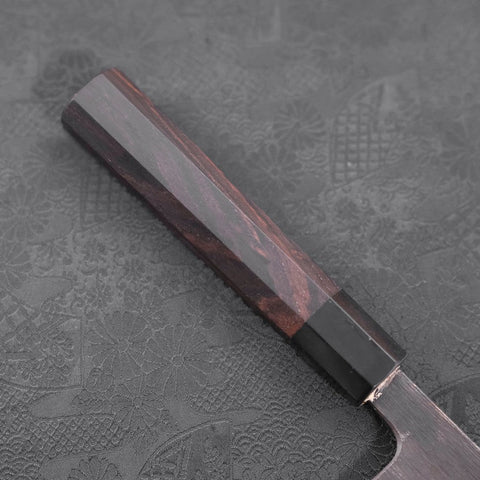 Deba Blue Steel #2 Kurouchi Büffelhorn und Ebenholz Griff 270mm - (Dünn)-[Musashi]-[Japan-Küchenmesser]