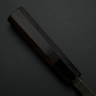 Deba Blue Steel #2 Kurouchi Chokin Drache Büffelhorn und Ebenholz Griff 150mm-[Musashi]-[Japan-Küchenmesser]