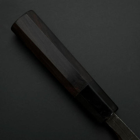 Deba Blue Steel #2 Kurouchi Chokin Drache Büffelhorn und Ebenholz Griff 150mm-[Musashi]-[Japan-Küchenmesser]