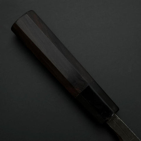 Deba Blue Steel #2 Kurouchi Chokin Dragon Buffalo Ebony Handle 150mm-[Musashi]-[Japan-Küchenmesser]