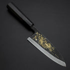 Deba Blue Steel #2 Kurouchi Chokin Dragon Buffalo Ebony Handle 150mm-[Musashi]-[Japan-Küchenmesser]