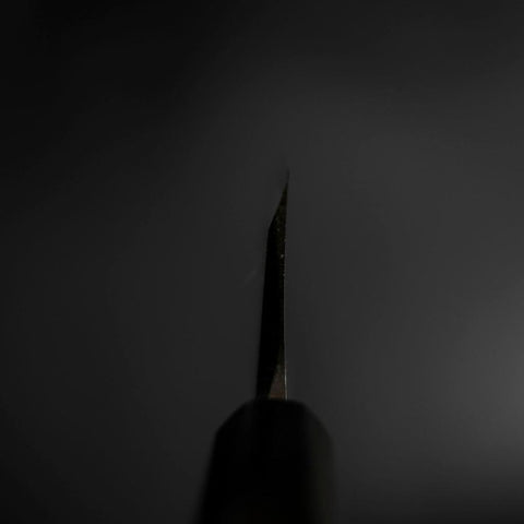 Deba Blue Steel #2 Kurouchi Chokin Sakura-Fuji Büffelhorn und Ebenholz Griff 170mm-[Musashi]-[Japan-Küchenmesser]