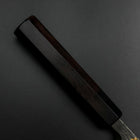 Deba Blue Steel #2 Kurouchi Chokin Sakura-Fuji Büffelhorn und Ebenholz Griff 170mm-[Musashi]-[Japan-Küchenmesser]
