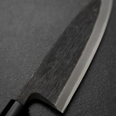 Deba Blue Steel #2 Kurouchi Magnolienholz Griff 150mm-[Musashi]-[Japan-Küchenmesser]