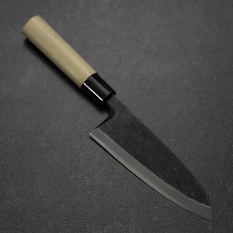 Deba Blue Steel #2 Kurouchi Magnolienholz Griff 150mm-[Musashi]-[Japan-Küchenmesser]