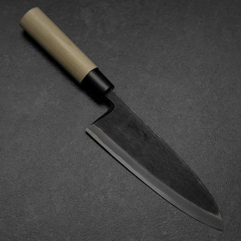 Deba Blue Steel #2 Kurouchi Magnolienholz Griff 180mm-[Musashi]-[Japan-Küchenmesser]