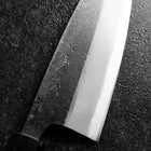 Deba Doppelte Fase Blue Steel #2 Kurouchi Rosenholz Griff 150mm-[Musashi]-[Japan-Küchenmesser]