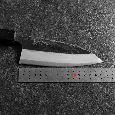 Deba Doppelte Fase Blue Steel #2 Kurouchi Rosenholz Griff 150mm-[Musashi]-[Japan-Küchenmesser]