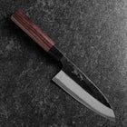 Deba Doppelte Fase Blue Steel #2 Kurouchi Rosenholz Griff 150mm-[Musashi]-[Japan-Küchenmesser]