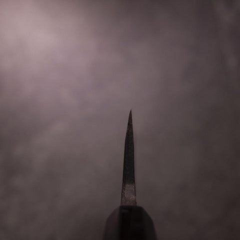 Deba Doppelte Fase White Steel #2 Kurouchi Büffelhorn und Ebenholz Griff 165mm-[Musashi]-[Japan-Küchenmesser]