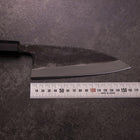 Deba Doppelte Fase White Steel #2 Kurouchi Büffelhorn und Ebenholz Griff 165mm-[Musashi]-[Japan-Küchenmesser]