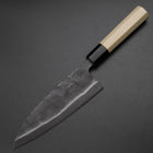 Deba Doppelte Fase White Steel #2 Kurouchi Büffelhorn und Magnolienholz Griff 180mm-[Musashi]-[Japan-Küchenmesser]