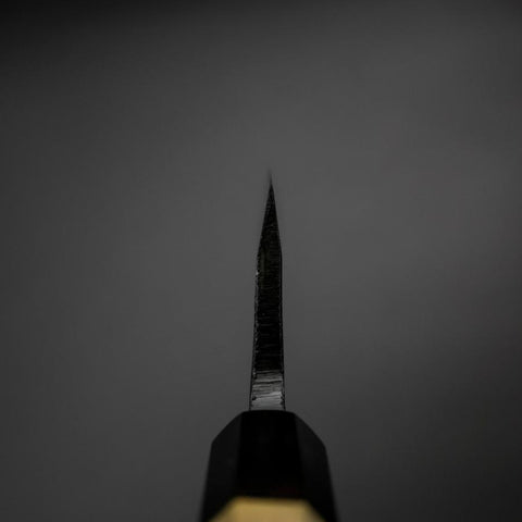 Deba Doppelte Fase White Steel #2 Kurouchi Büffelhorn und Magnolienholz Griff 180mm-[Musashi]-[Japan-Küchenmesser]