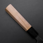 Deba Doppelte Fase White Steel #2 Kurouchi Büffelhorn und Magnolienholz Griff 180mm-[Musashi]-[Japan-Küchenmesser]