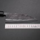 Deba Doppelte Fase White Steel #2 Kurouchi Büffelhorn und Magnolienholz Griff 180mm-[Musashi]-[Japan-Küchenmesser]