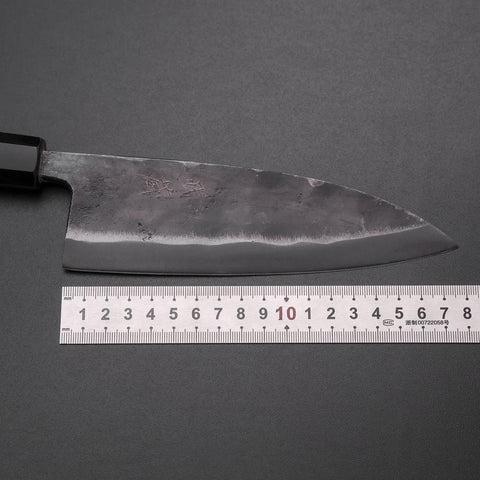 Deba Doppelte Fase White Steel #2 Kurouchi Büffelhorn und Magnolienholz Griff 180mm-[Musashi]-[Japan-Küchenmesser]