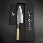 Deba Doppelte Fase White Steel #2 Kurouchi Büffelhorn und Magnolienholz Griff 180mm-[Musashi]-[Japan-Küchenmesser]