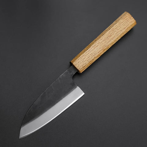 Deba Doppelte Fase White Steel #2 Kurouchi Eichenholz Griff 105mm-[Musashi]-[Japan-Küchenmesser]