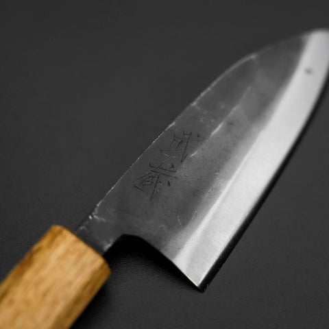 Deba Doppelte Fase White Steel #2 Kurouchi Eichenholz Griff 105mm-[Musashi]-[Japan-Küchenmesser]