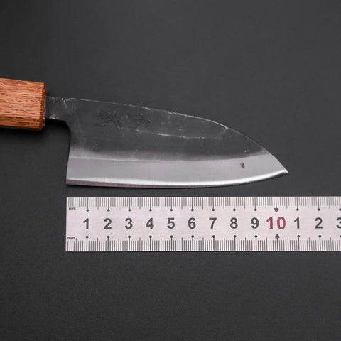 Deba Doppelte Fase White Steel #2 Kurouchi Eichenholz Griff 105mm-[Musashi]-[Japan-Küchenmesser]