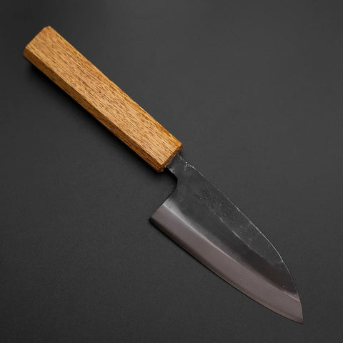 Deba Doppelte Fase White Steel #2 Kurouchi Eichenholz Griff 105mm-[Musashi]-[Japan-Küchenmesser]