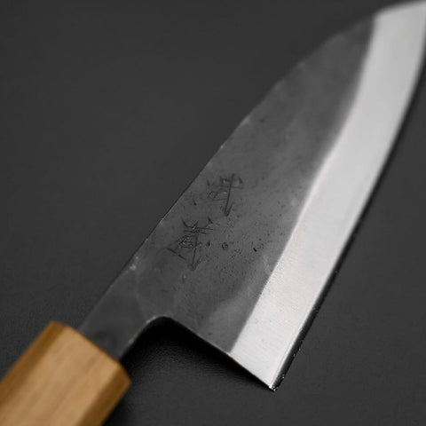 Deba Doppelte Fase White Steel #2 Kurouchi Eichenholz Griff 120mm-[Musashi]-[Japan-Küchenmesser]