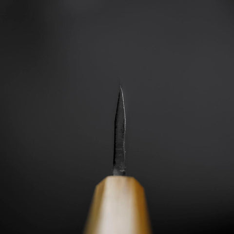 Deba Doppelte Fase White Steel #2 Kurouchi Eichenholz Griff 120mm-[Musashi]-[Japan-Küchenmesser]