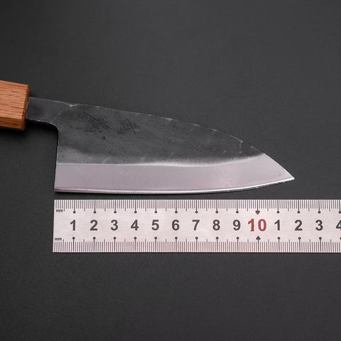 Deba Doppelte Fase White Steel #2 Kurouchi Eichenholz Griff 120mm-[Musashi]-[Japan-Küchenmesser]