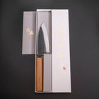 Deba Doppelte Fase White Steel #2 Kurouchi Eichenholz Griff 120mm-[Musashi]-[Japan-Küchenmesser]
