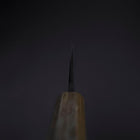 Deba Doppelte Fase White Steel #2 Kurouchi Eichenholz Griff 130mm-[Musashi]-[Japan-Küchenmesser]