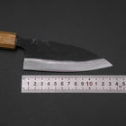 Deba Doppelte Fase White Steel #2 Kurouchi Eichenholz Griff 130mm-[Musashi]-[Japan-Küchenmesser]