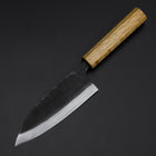 Deba Doppelte Fase White Steel #2 Kurouchi Eichenholz Griff 150mm-[Musashi]-[Japan-Küchenmesser]