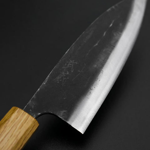 Deba Doppelte Fase White Steel #2 Kurouchi Eichenholz Griff 150mm-[Musashi]-[Japan-Küchenmesser]