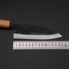 Deba Doppelte Fase White Steel #2 Kurouchi Eichenholz Griff 150mm-[Musashi]-[Japan-Küchenmesser]